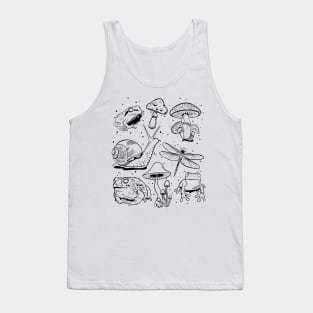 Cottagecore Goblincore Mushroom Fungi Mycology Forager Frog Tank Top